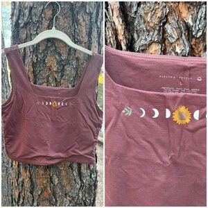 Purusha People "Stillness Above Square Bra Top" Print Change See Photo Sz Large